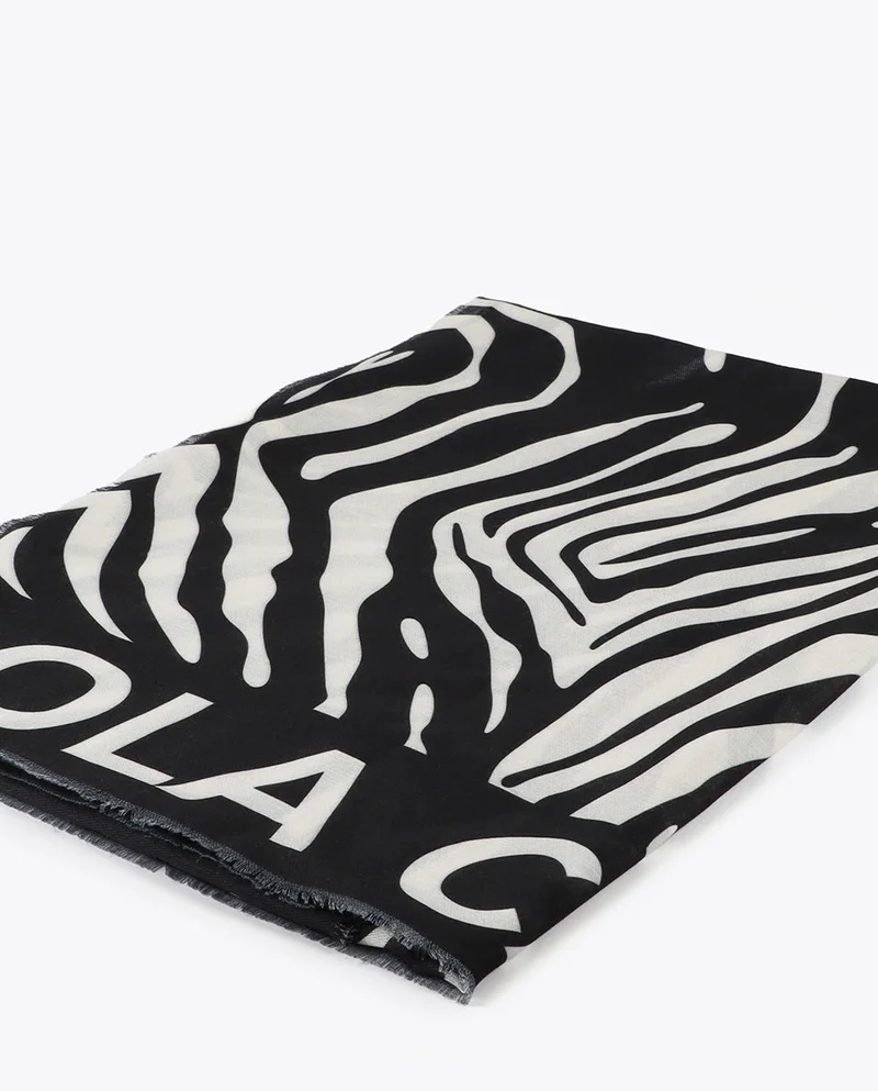 لولا كساديمونت Zebra and Solid Print Scarf